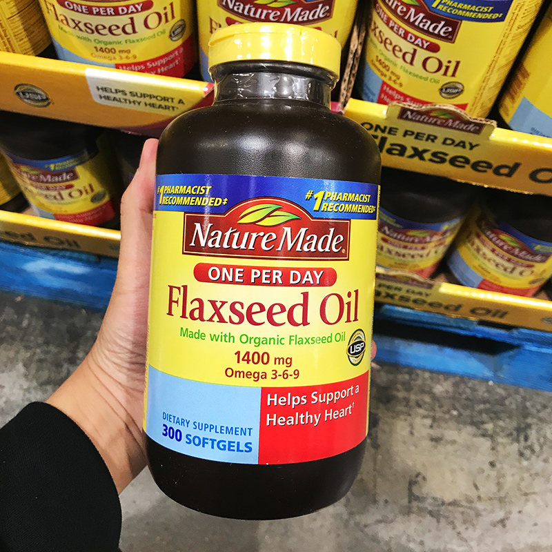 Dầu hạt lanh Nature Made Flaxseed oil 1400 mg hộp 300 viên Omega 3 6